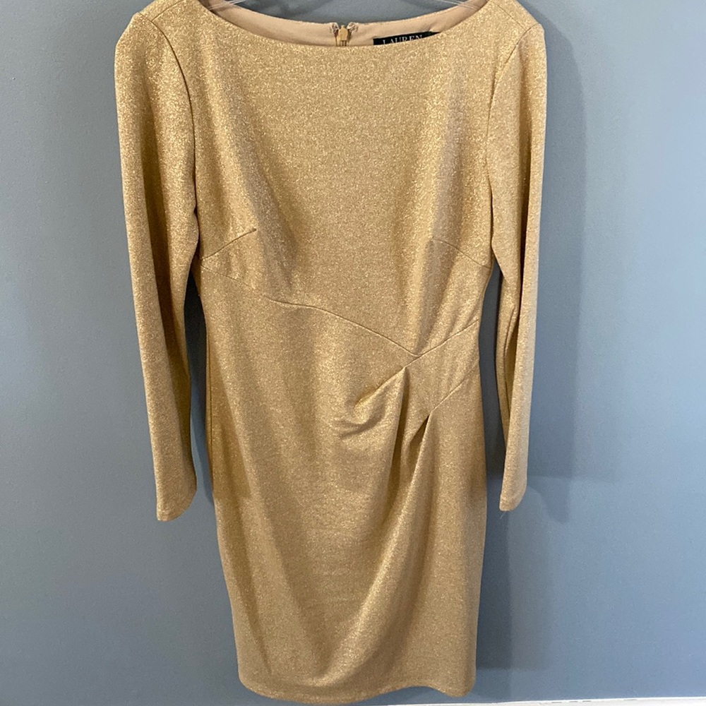 Matallic Lauren by Ralph Lauren dress. Like new! Beautiful dress